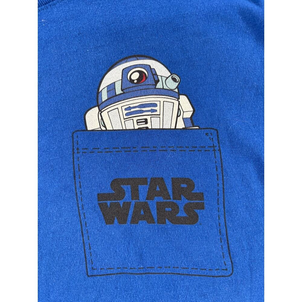 Port & Company Star Wars Womens R2-D2 Pocket Graphic T-Shirt - Blue - XXL